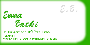 emma batki business card